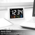 2x Color Large Screen Desk Alarm Clock with Temperature Date Display