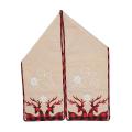 Christmas Table Runner with Elk Snowflake Pattern for Table, B
