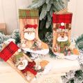 3 Pcs Christmas Stocking Santa Claus Candy Sock Bag Xmas Tree Hanging
