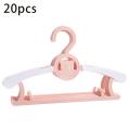20pcs Baby Clothes Hanger Flexible Racks (nordic Pink)