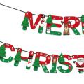 Merry Christmas Balloons Santa Elk Party Tree Paper Banner for Home,c