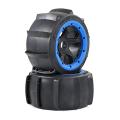 2pcs Wheels Tires for 1/5 Hpi Rovan Rofun Km Baja 5b Rc Car,blue