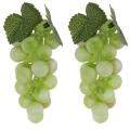 2x 5 Inch Artificial Fruit Grape Cluster Deco Diy Home Store Green