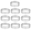 10 Pack Stainless Steel Tart Ring, Heat-resistant Mousse Ring, 5.9cm