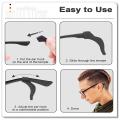 Anti-slip Eyeglass Ear Grips Hook, Elastic Eyeglasses Temple(black)