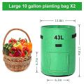2 Pack 10 Gallon Planter Grow Bags with Flap Window,for Potato,tomato