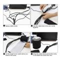 2 Adjustable Cable Tidy Sleeves, Organizer Sleeves for Home, Office
