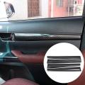 Car Door Protector Panel Trim Decoration, Abs Carbon Fiber 4pcs
