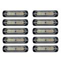 White Amber 12 Led Emergency Lights Kit for Atv Trucks Cars 10pcs