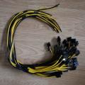 2pcs Power Supply Cable 6+2 Pin Card Line 1 to 3 6pin+ 2pin Adapter