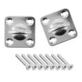 2pcs Swivel Pad Hook Wall Mounted Hook Stainless Steel(with Screws)