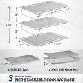 Cooling Rack for Baking, 3 Tier 11.8 Inch X 16.5 Inch,for Cookie
