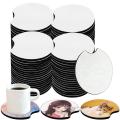 100 Pcs Of Sublimation Blank Car Coasters,for Sublimation Diy Crafts
