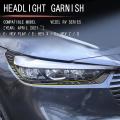 For Honda Hrv Vezel 21-22 Headlight Eyebrow Eyelid Cover Matte Black