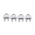 4pcs Stainless Steel Cable Clip Saddle for 5/32 Inch 4mm Wire Ropes