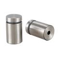 15* 19mm X 30mm Wall Mount Hardware Glass Standoff Nail Silver Tone