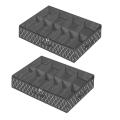 Fits 8 Jumbo and 12 Large Pairs Underbed Shoe Closet Container, 2pcs