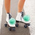 Roller Skate Pom Poms with Jingle Bells Girls Roller Skate,mint Green