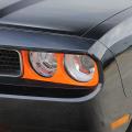 Car Headlight Cover Trim for Dodge Challenger 2009-2014 , Abs Orange