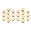 10pcs Brass Cabinet Handles Gold Drawer Knob Hexagonal Knobs