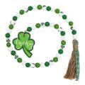 St. Patrick's Day Wood Bead Garlands with Tassel Wood Bead Garland