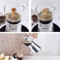 Stovetop Espresso Maker,crystal Glass-top Espresso Moka Pot,coffee