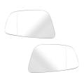 1pair Car Door Mirror Glass Exterior Rearview Mirror Lens White