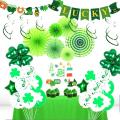St Patricks Day Green Balloons Clover Banner Balloons Set A