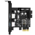 Pcie to Usb3 0 Adapter Card Pci Express 4pin Ports Power Supply