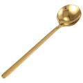 4pcs/set Shape Coffee Spoon Stainless Steel Dessert Spoon(gold)