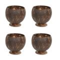 Coconut Shell Fruit Beer Coffee Cold Drink Cup Coconut Bowl-4pcs