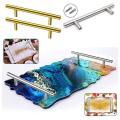 4pcs Gold Resin Tray Molds Handles Tray Handles Stainless Steel