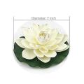 6pcs Artificial Foam Lotus Flowers,ivory White,perfect for Patio