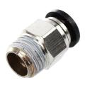 10 Pcs 1/4" Pt Male Thread 8mm Push In Joint Pneumatic Connector