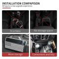 Gear Tray for Jeep Wrangler Jl Gladiator Jt, Black+white Flag