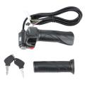 60v Gas Handle Twist Throttle with Battery Indicator&latching