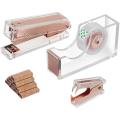 Acrylic Stapler Set, Staple Remover, Tape Dispenser, Rose Gold