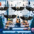 Halloween Paper Bat Hanging Ornament Props for Halloween -1pcs