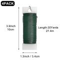 4pack Floral Wire Flexible Paddle Wire Florist Green Wire