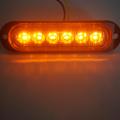 4pcs 6led Led Light Head Emergency Beacon Hazard Warning Light Orange
