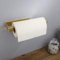 Gold Bathroom Towel Rack Free Punching Toilet Space Aluminum