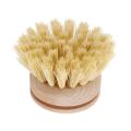 6 Pcs Replacement Brush Heads Wooden Cleaning Dish Brush Kitchen