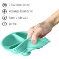 Silicone Divided Plate - Bpa Free - Microwave Safe Dishes - Set Of 3