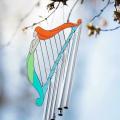 Pendant Ornaments Window Wind Chimes Harp Gift for Stained Glass -b
