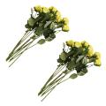 10 Pcs Latex Real Touch Rose Artificial Flowerslemon Yellow