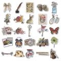 Vintage Stickers, 50 Scrapbook Stickers for Planners Junk Journal