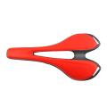 Non-standard Full Carbon Fiber Laminated Leather Saddle Seat Red