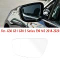 1pair Car Door Mirror Glass Exterior Rearview Mirror Lens White