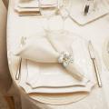 Pearl Flower Napkin Rings Set Of 6, for Wedding Birthday Party Dining