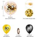 80th Birthday Balloons 30 Pcs,12 Inch, 80th Anniversary Party Decor